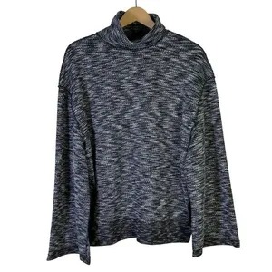 NWT Free People We The Free Night Star Marled Turtleneck Sweater Grey Size M thumbnail 2