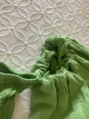 Revolve Green Puff Sleeve Top thumbnail 5
