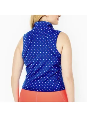 NWOT Lilly Pulitzer Luxletic Callie Half Zip Borealis Blue Print Top Size Small thumbnail 2