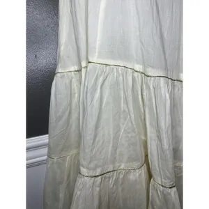 Source Unknown White Tiered Flowy Maxi Dress Womens 36 Sleeveless V Neck Boho Summer Casual thumbnail 4