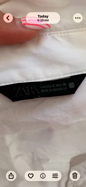 White Long Sleeve ZARA Button Down thumbnail 3