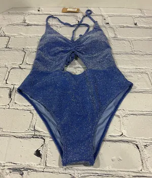 NWT Berlook Metalic Cut Out Swimsuit Size XL. thumbnail 1