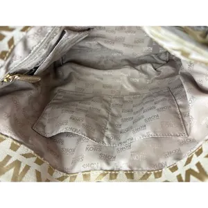 Michael Kors Double‎ Strap Jet Set Monogram Tan Chain Tote Handbag thumbnail 4