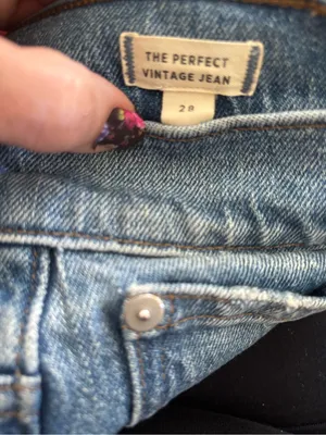 Madewell The Perfect Vintage Jean 28X25 Crop Straight Raw Edge Enmore Wash thumbnail 6