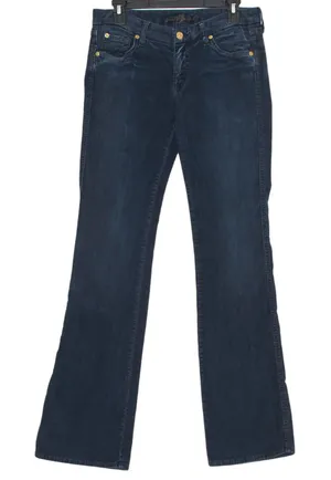 7 For All Mankind Bootcut Corduroy Pants A Pocket Low Rise Navy Minimalist 29 thumbnail 1