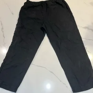 Hot Cotton 100% Linen Black Flood Pants size M thumbnail 4