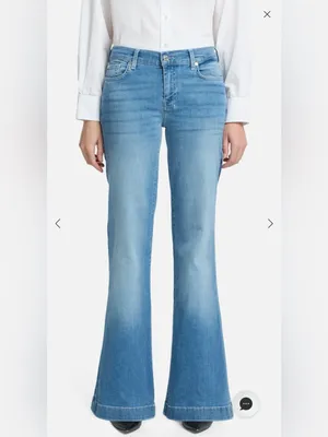 7 For All Mankind Tailorless Dojo Jeans Flare Leg Trouser Size 26 thumbnail 4