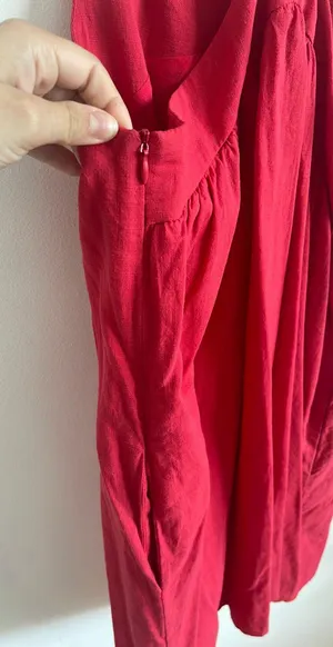 Red Linen Dress thumbnail 5