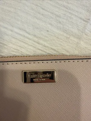 kate spade Blush and Black Zip-Around Wallet thumbnail 3