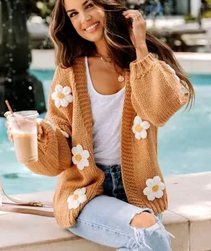 Vici New -Fallen Daisy Oversized Knit Cardigan thumbnail 5