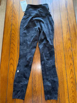Lululemon Base Pace High Rise 25" Heritage Camo Deep Coal Black Size 4 NWT thumbnail 3