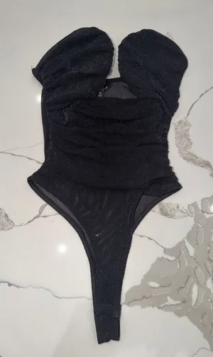 Sparkle Strapless Black Bodysuit thumbnail 1