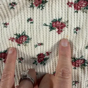 Vtg 90s Y2K Victoria Secret Sz S Cropped Tank Top‎ Babydoll Floral Waffle Knit thumbnail 4