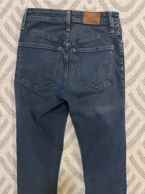 MADEWELL Women’s Curvy High Rise Skinny Blue Denim Jeans 26 thumbnail 5
