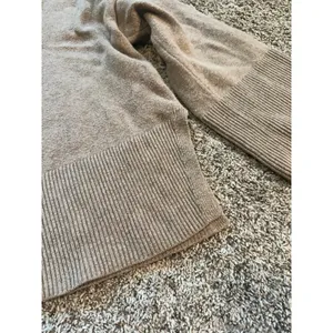 Banana Republic Womens Mock Neck Oversized Sweater Tan Beige Cotton Wool Blend M thumbnail 4