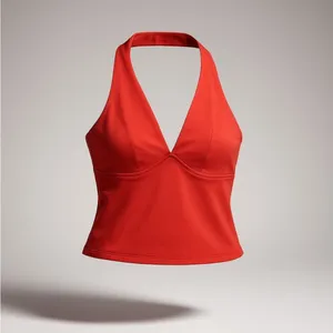 Intimately Free People Still Here Halter Top in Red Size X Small Boho Chic C15‎ thumbnail 3