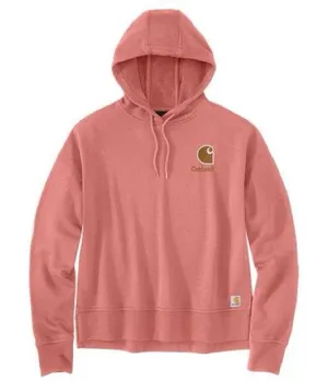 Carhartt Women’s Tencel Fiber Series Loose Fit Hoodie Size L Aged Coral Light thumbnail 1