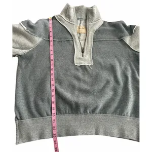 We The Free x Free People Kassey Half Zip Sweatshirt Two Tone Gray Size Small thumbnail 14