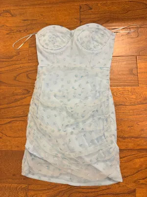 superdown Dress Light Blue Mini thumbnail 1