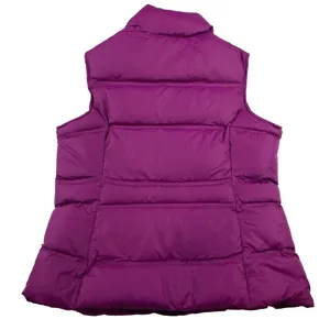 Lands' End Women's Down Puffer Vest Size Small Pockets Snap Front Pink Outdoor‎ thumbnail 5