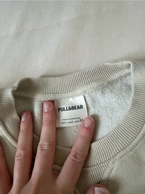Pull&Bear Cream Crewneck Sweatshirt with 'New York' Embroidery thumbnail 5