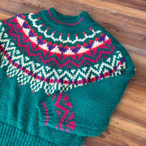 Vintage 90s IVY Knit Fair Isle Sweater thumbnail 4