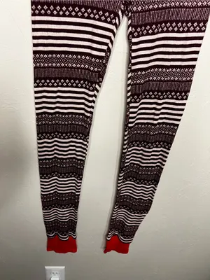 Aerie‎ Thermal Red Striped Lounge Wear Pajama Cozy Jogger Pants thumbnail 4