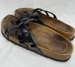 Birkenstock Betula Vinja Black Faux Patent Leather Strappy Sandals Size 40N US 9 thumbnail 8
