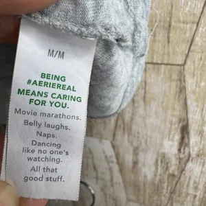 Aerie‎ Real Gray Short Sleeve Crew Neck Cotton T-Shirt Size Medium thumbnail 5