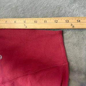 Lululemon‎ V Waist Yoga Tight 25" Grid Texture Leggings Size 8 Vintage Rose thumbnail 14