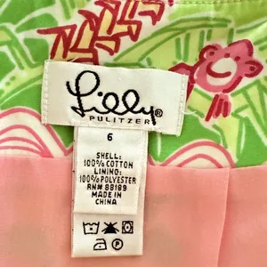 LILLY PULITZER Vintage Kendall Mini Wrap Skirt Size 6 Tropical Preppy Southern thumbnail 6