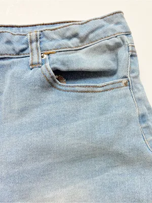 Vanilla Star Light Blue High-Rise Denim Cutoff Shorts - Women 31/13 thumbnail 2