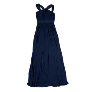 David's Bridal Women's 2 Blue Midi Brides Maid Dress Flowy Light Weight thumbnail 2