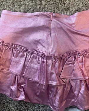 Forever 21 pink ruffle mini skirt size xs thumbnail 2