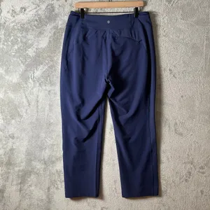 Athleta Fairway High Rise Golf Pants‎ Navy Blue Size 14 Straight Leg Semi Fitted thumbnail 3