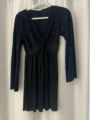 Long sleeve mini dress Black Size XS thumbnail 2