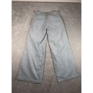 american eagle wide leg‎ trousers Corduroy Light Blue 2 Reg Stretch Waist Pants thumbnail 6