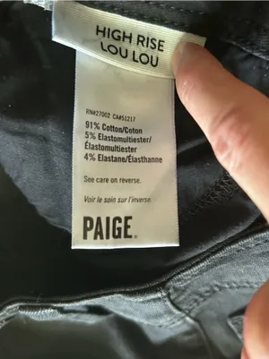 PAIGE High-Rise Lou Lou Flare Jeans Exposed Button-Fly Flared Raw Hem Jeans thumbnail 4