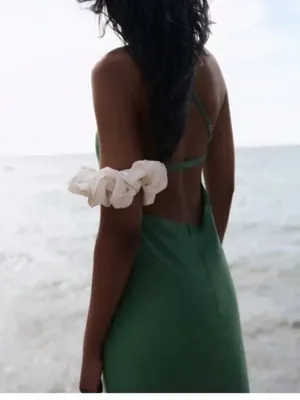 Zara Linen Blend Strappy Midi Dress thumbnail 4