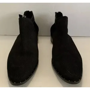 Steven By Steve Madden Cirsi Black Leather Upper Boots Ankle Booties 9 Excellent thumbnail 4