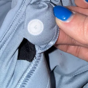 Lululemon Wunder Train Long‎ Line High Neck Sports Bra Light Blue Sz 4 Racerback thumbnail 3