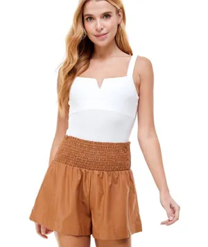 TCEC Sleeveless Boning Bodysuit | S | White | Sample Sale | CT7379 thumbnail 1