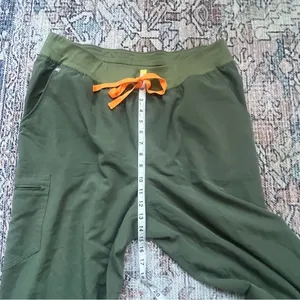 Figs Scrub Zamora Pants Jogger Pants Moss Green Plus Size 3XL Coral Drawstring thumbnail 9