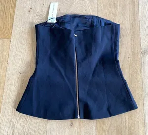 Bianca and Bridgett - Blazer Style Strapless Corset Top in Black thumbnail 4
