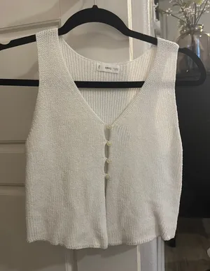 Knit Button Down Tank Top thumbnail 1