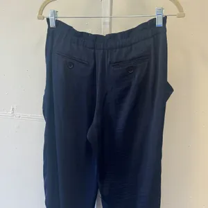 BCBGMAXAZRIA Navy Satin Jogger Pants Cuffed Tapered XS JUF2D730 Sporty Casual thumbnail 5