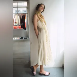 Zara MIDI DRESS WITH EMBOSSED RUFFLES NWT M thumbnail 3