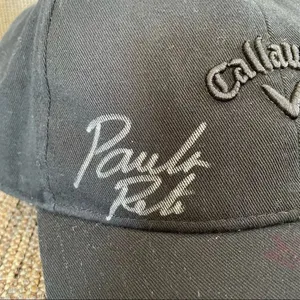 NWT Callaway Heritage Twill Hat Black Autographed by Paula Reto thumbnail 3