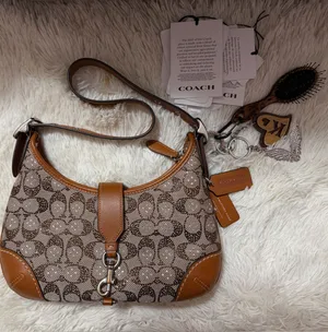 Coach Hampton Hobo jacquard Shoulder Bag thumbnail 1