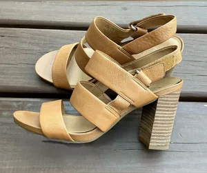 Franco Sarto Tan Strappy Block Heel Sandals🌷🌷 thumbnail 1